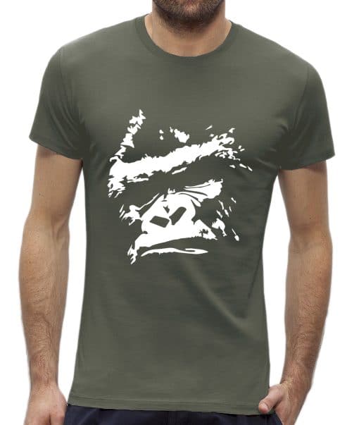 Gorilla heren t-shirt khaki