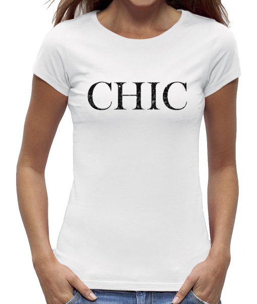 t-shirt Chic wit shirt zwart letter dames