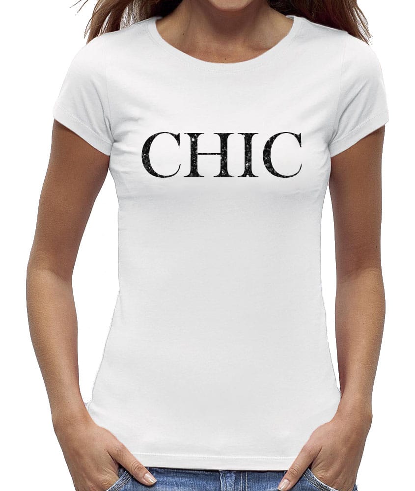 Afkorten leef ermee verbergen Chic T-shirt wit met zwarte glitter | leuke shirt online NYF