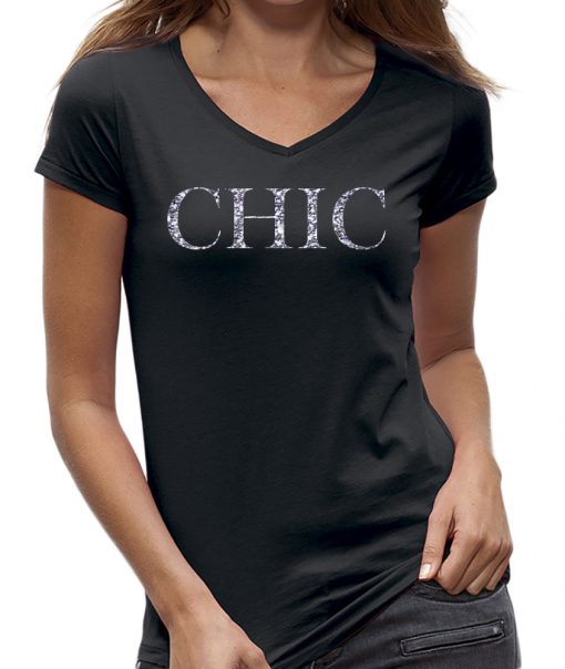 T-shirt Chic dames zwart