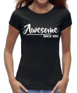 60 jaar T-shirt vrouw verjaardag Awesome 1965