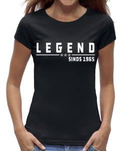 60 jaar t-shirt vrouw - dames legend verjaardag 1965