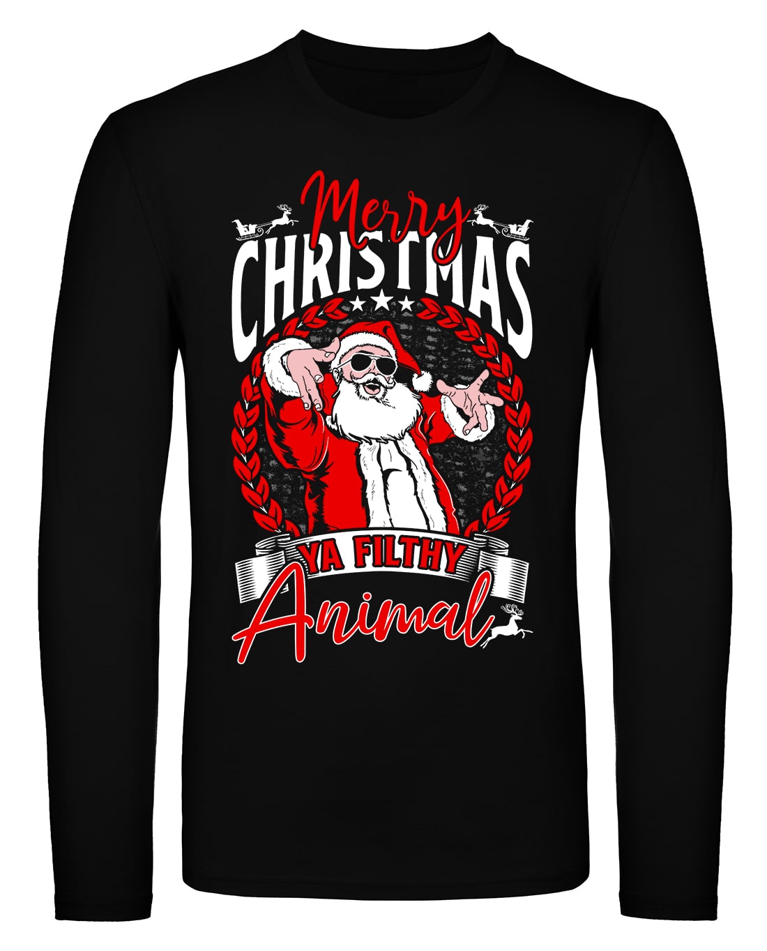 wastafel Tegen Toevallig Foute kerst T-shirt lange mouw Filthy Animal - NewYorkFinest